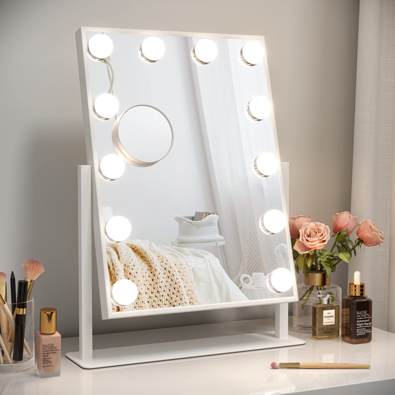 Dripex Hollywood LED Vanity Mirror | 12 Dimmable Bulbs & 3 Color Modes