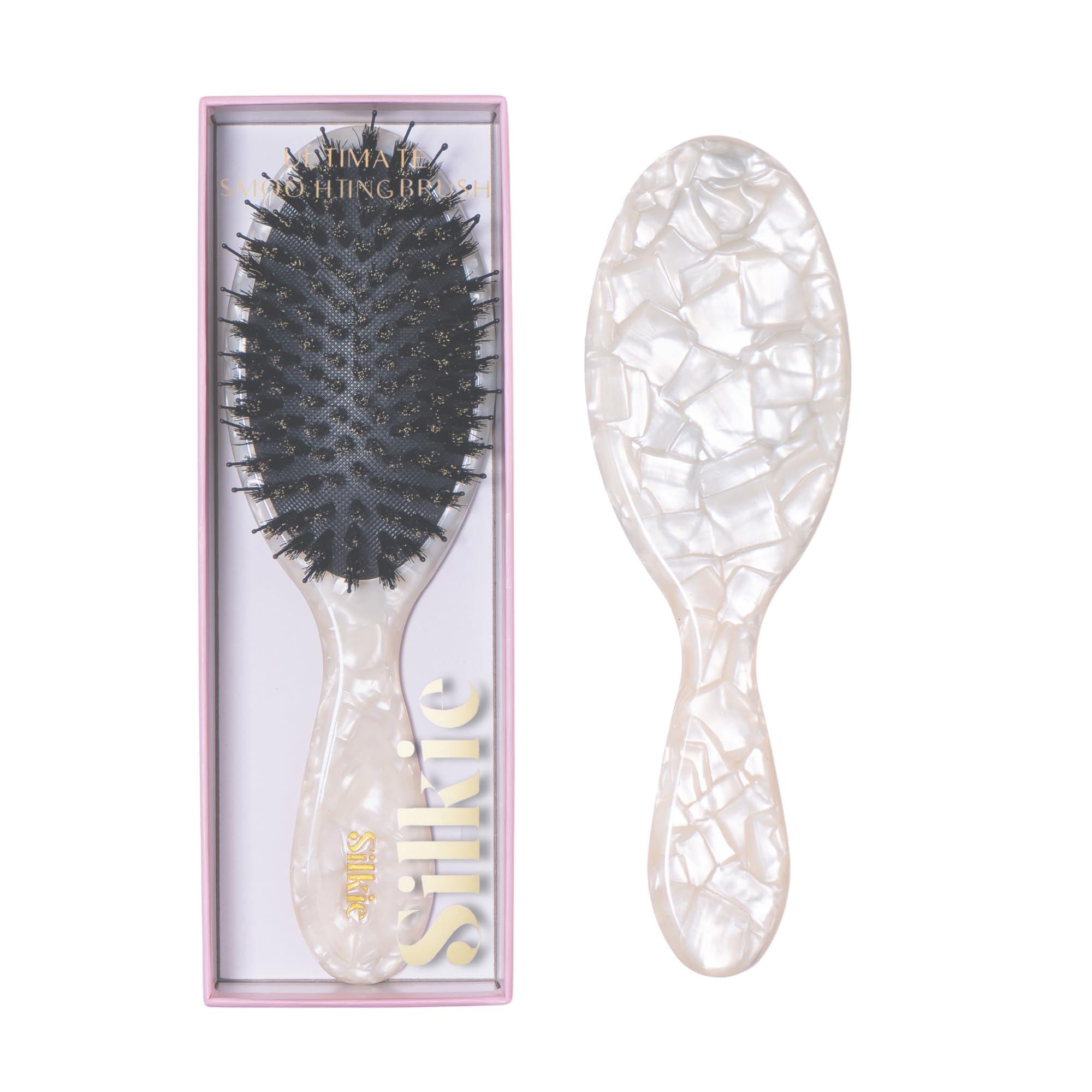Silkie Ultimate Smoothing Boar Bristle Hair Brush – Moonstone Acetate