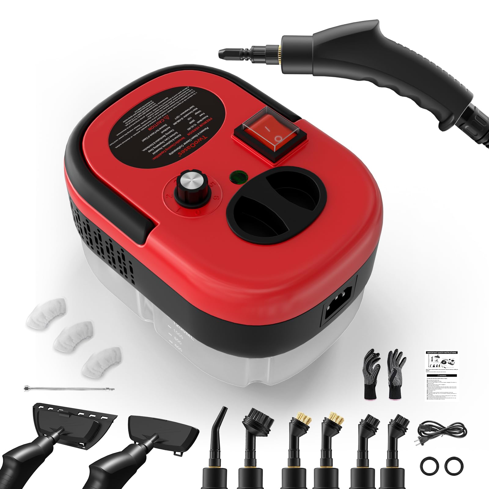 Portable Steam Cleaner – 1.2L Handheld Steamer for Home & Car
