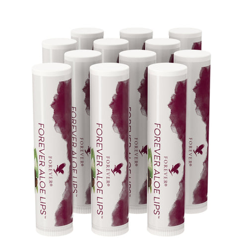 Forever Living Aloe Lips with Jojoba - Box of 12 Hydrating Lip Balms