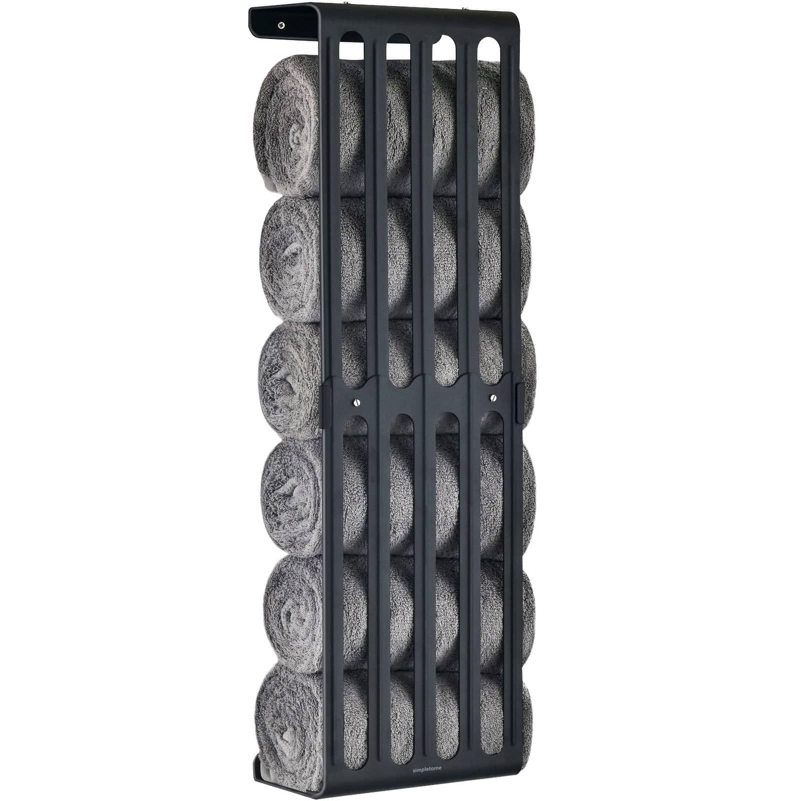 simpletome Adjustable Wall Mount Towel Rack | Carbon Steel Bathroom Shelf