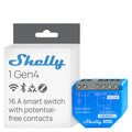 Shelly 1 Gen4 Wi-Fi Smart Relay Switch | 16A Dry Contacts | Matter
