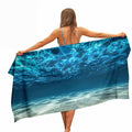 Ulticool Microfibre Beach Towel – Ocean Sea Print – Quick-Drying 160x80cm