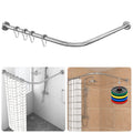 L-Shaped Shower Curtain Rod – Adjustable Stainless Steel