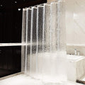 OTraki 3D Semi Transparent EVA Shower Curtain | Weighted & Waterproof