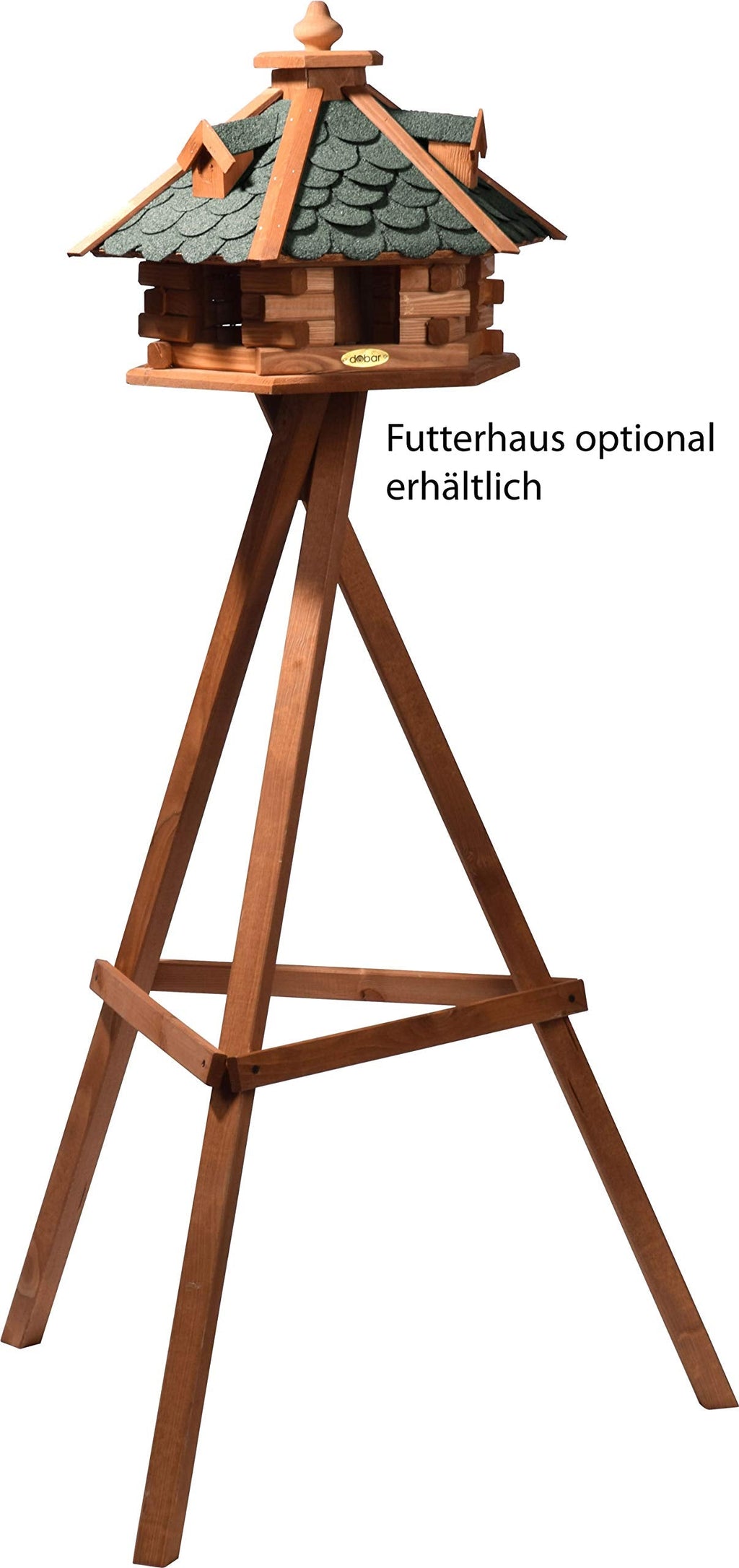 dobar Heavy Duty Pine Bird House Stand – Weatherproof Wooden Base