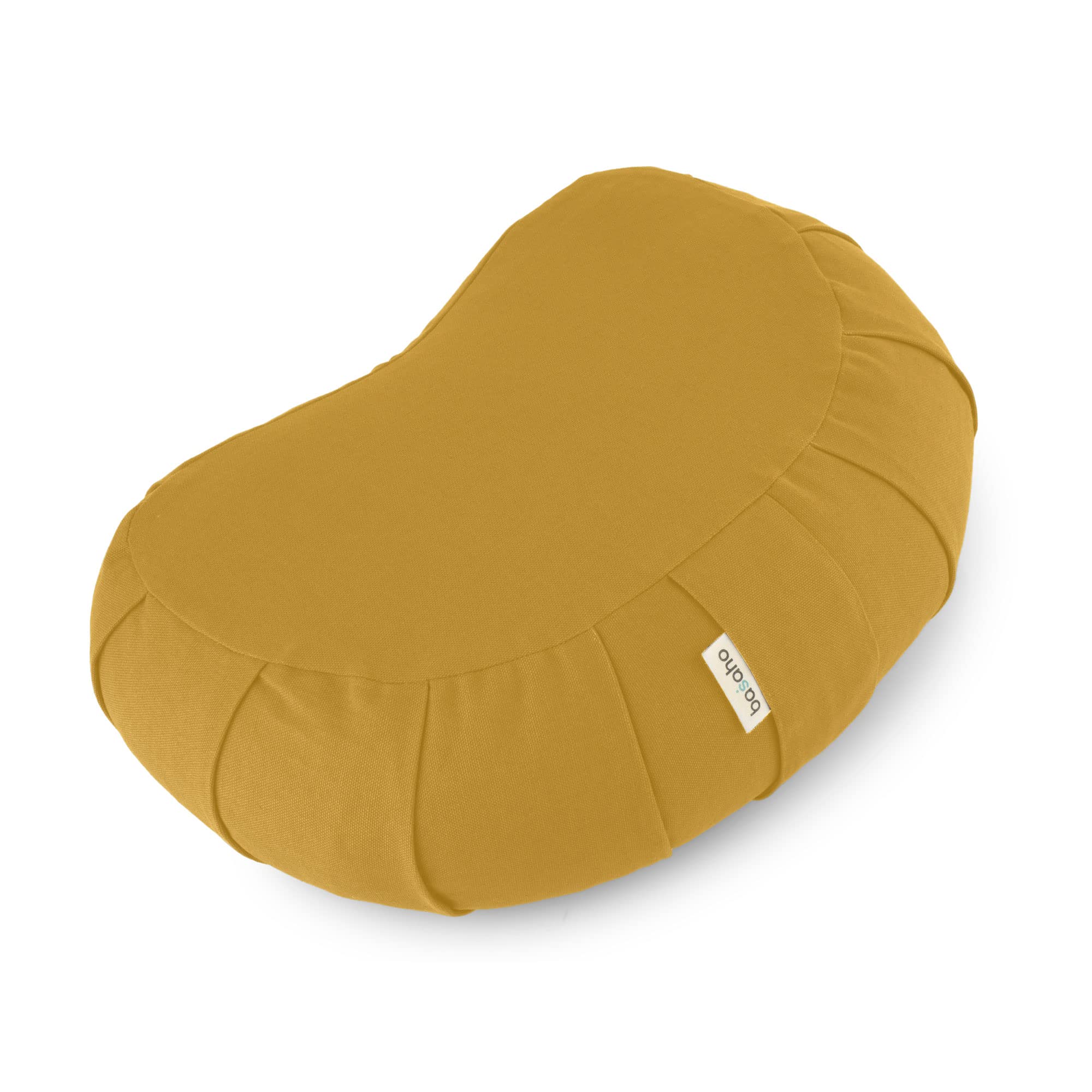 Basaho Crescent Zafu Meditation Cushion | Organic Cotton | Mustard