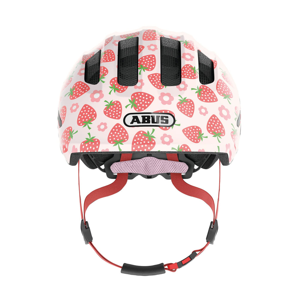 ABUS Smiley 3.0 LED Kinderhelm – Fahrradhelm mit Licht, Pink S