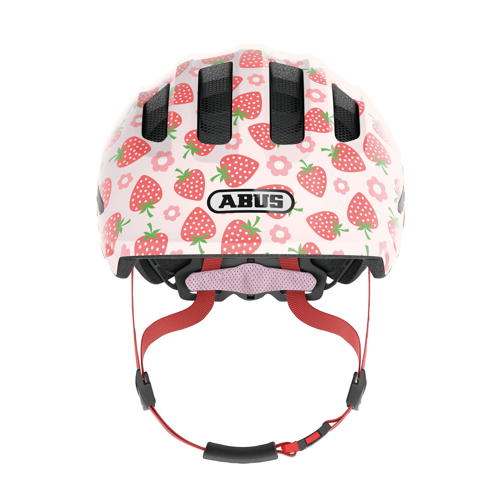 ABUS Smiley 3.0 LED Kinderhelm – Fahrradhelm mit Licht, Pink S