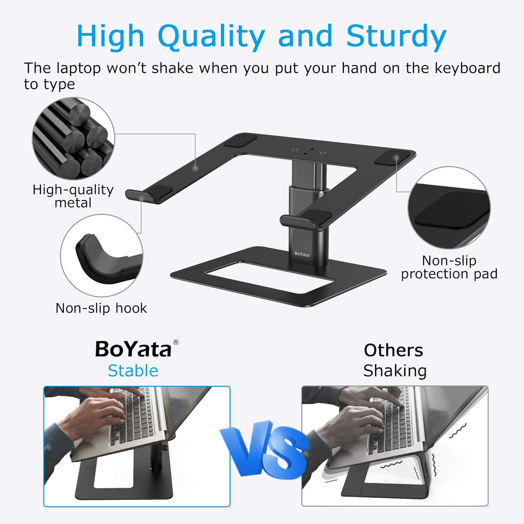 BoYata Laptop Stand, Height Adjustable Laptop Riser for 11-17" Laptops - image 3