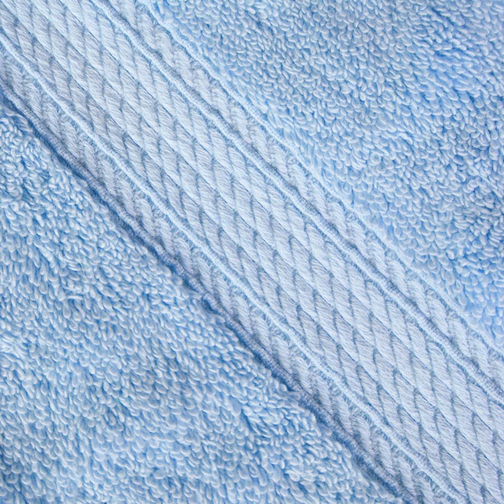Superior 900 Gram 100% Premium Long-Staple Combed Cotton 6-Piece Face Towel Set, Light Blue - image 2