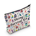 FUNYSO Skiing Survival Kit Makeup Bag | Cotton Canvas Cosmetic Pouch