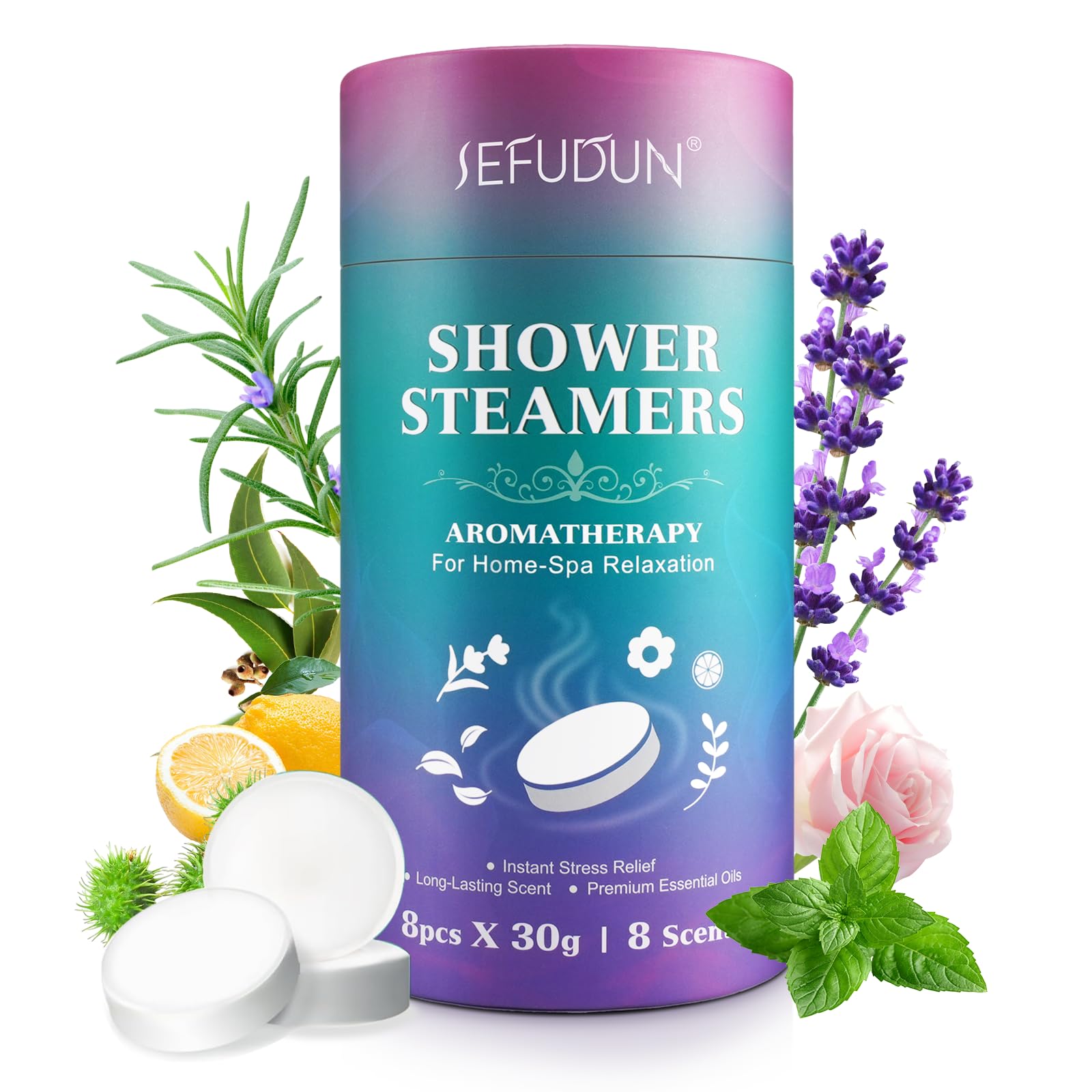 Jolof Store Shower Steamers Aromatherapy 8-Pack | Essential Oil Shower Bombs