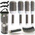 Aozzy 5-Piece Ionic Round Hair Brush Set for Blow Drying and Styling