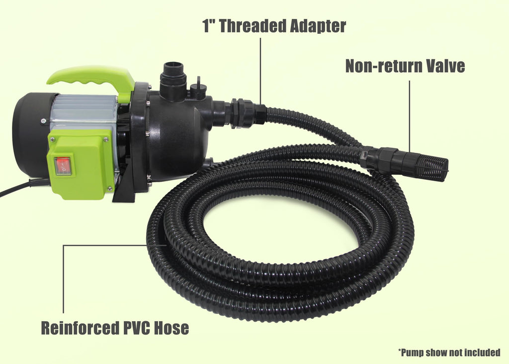 VEATON 800W Portable Garden Booster Pump with 4m Intake Hose Kit