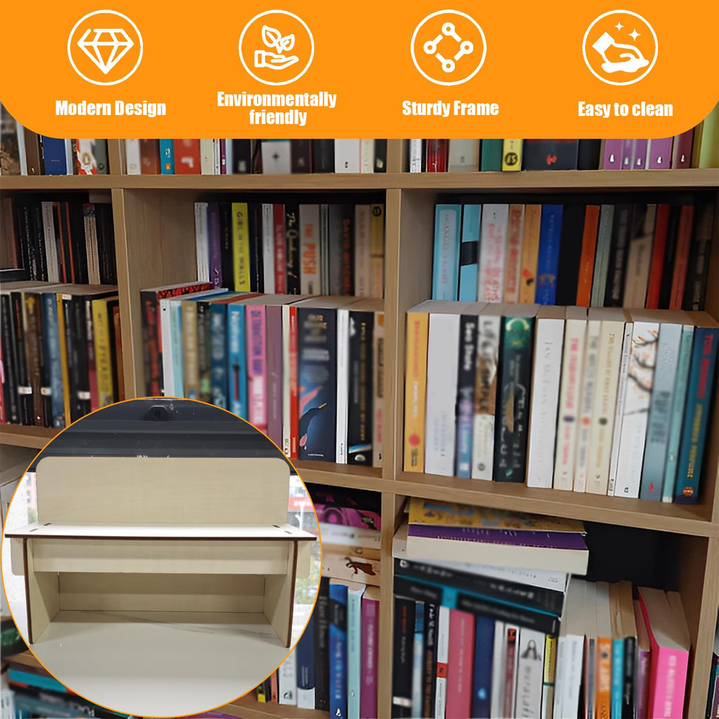 SUNUCO Paperback Book Riser insert compatible with Ikea Kallax Storage Unit, Inserts Shelves for Improved Book Organization 1Pcs - image 5