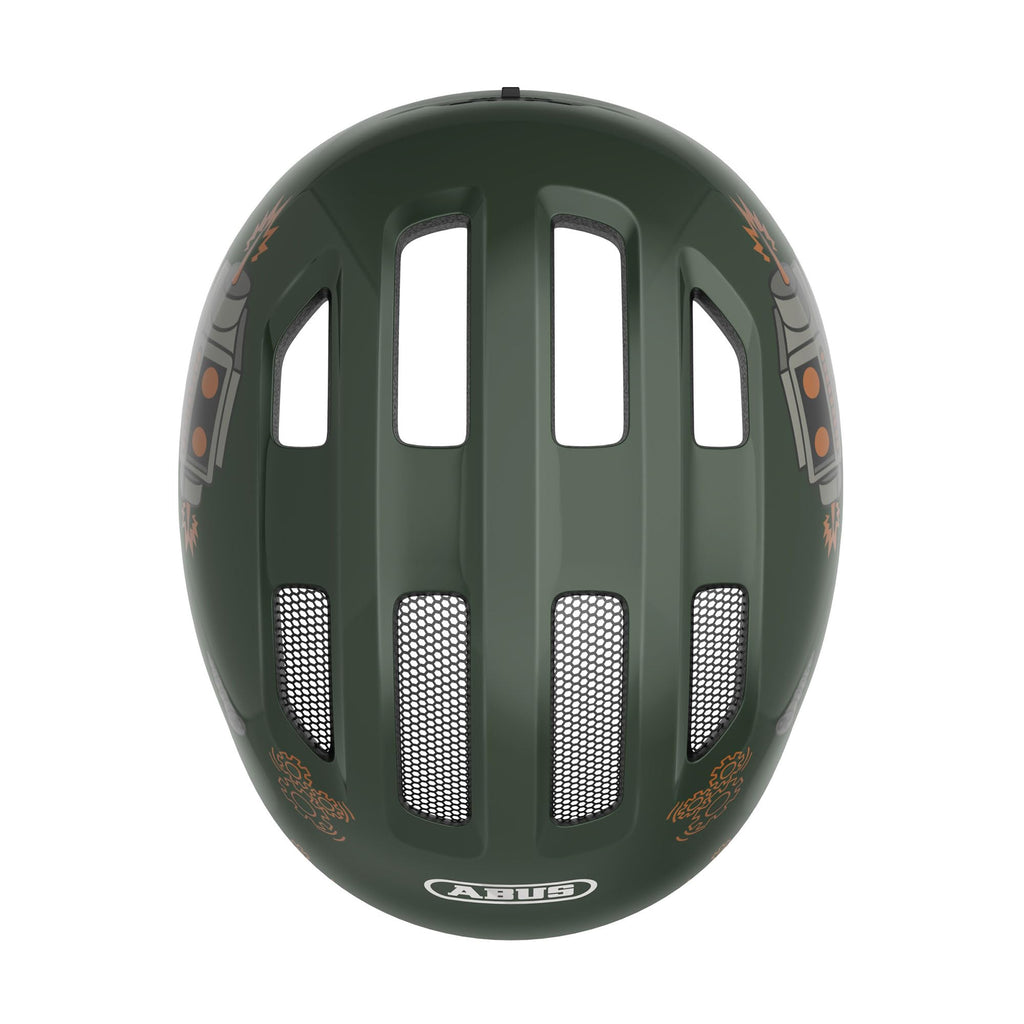 ABUS Smiley 3.0 Children's Bike Helmet – In-Mold Safety, Green Robo