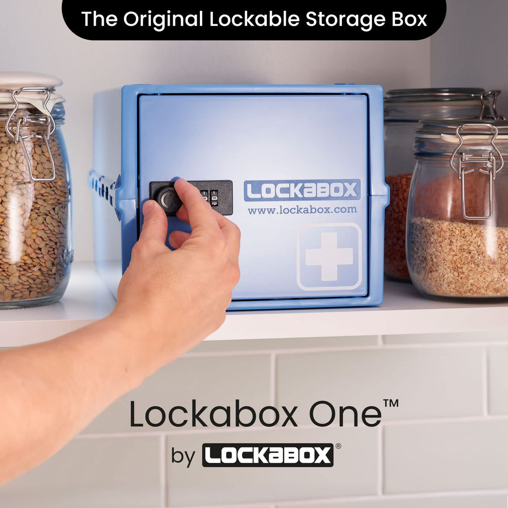 Lockabox One Medi Blue | 10L Lockable Medicine Box with Combination Lock