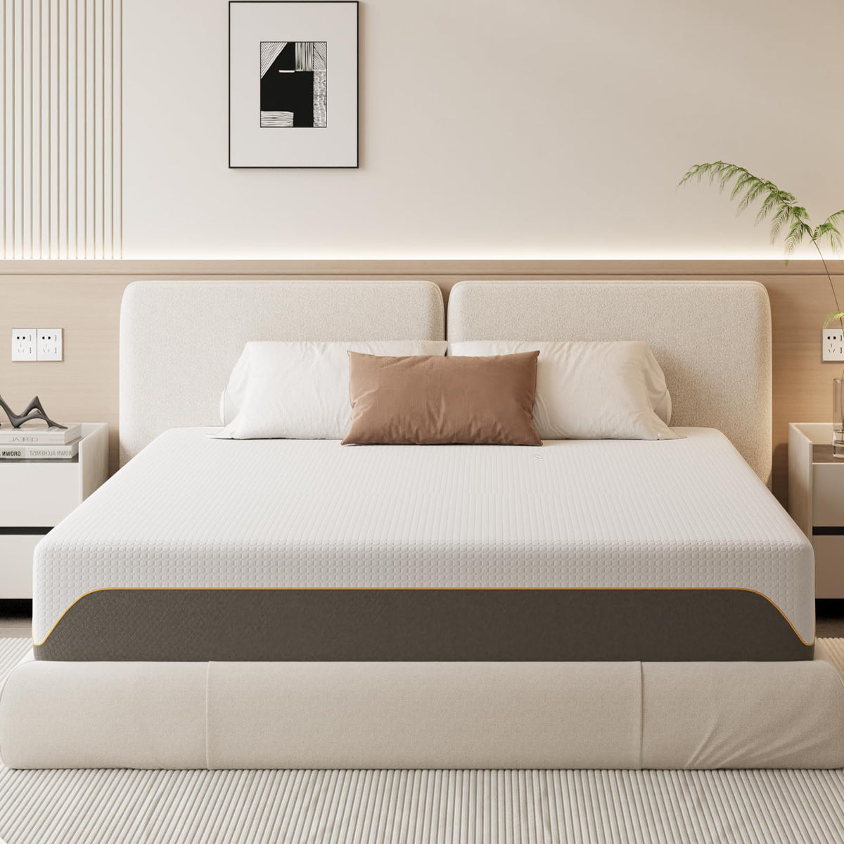 Doubleslee Memory Foam Mattress, 5FT King Mattress, Medium, 150x200x20cm