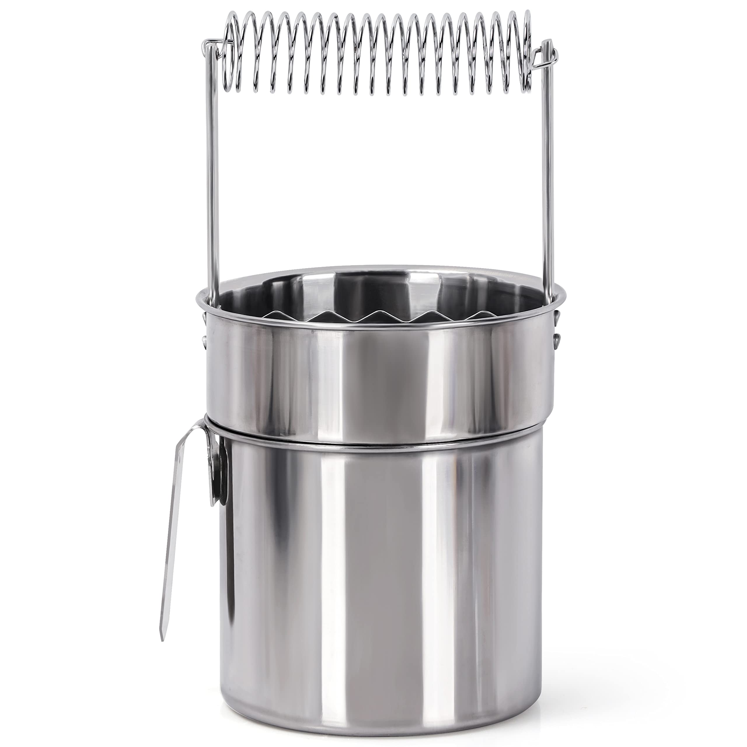 Kurtzy Stainless Steel Paint Brush Cleaner – Dual Washer Pot with Holder