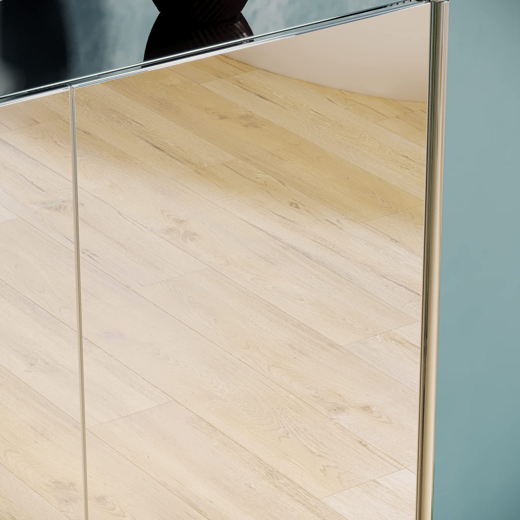 Bath Vida Tiano Double Mirror Bathroom Cabinet | Stainless Steel Wall Unit