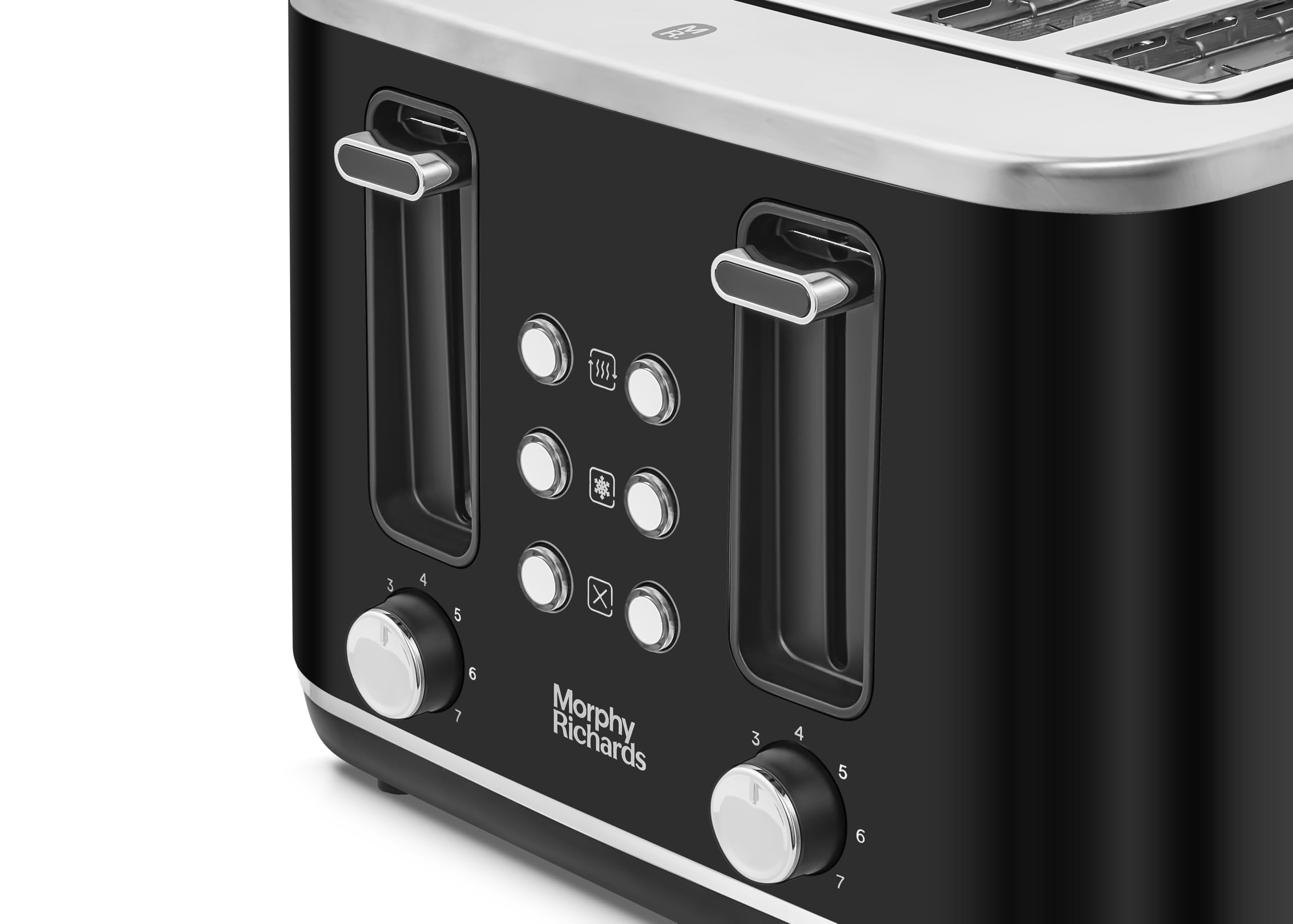 Morphy Richards Motive 4 Slice Toaster – Black Metal with 7 Settings