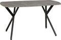 Seconique Athens Rectangular Dining Table - Concrete Effect & Black