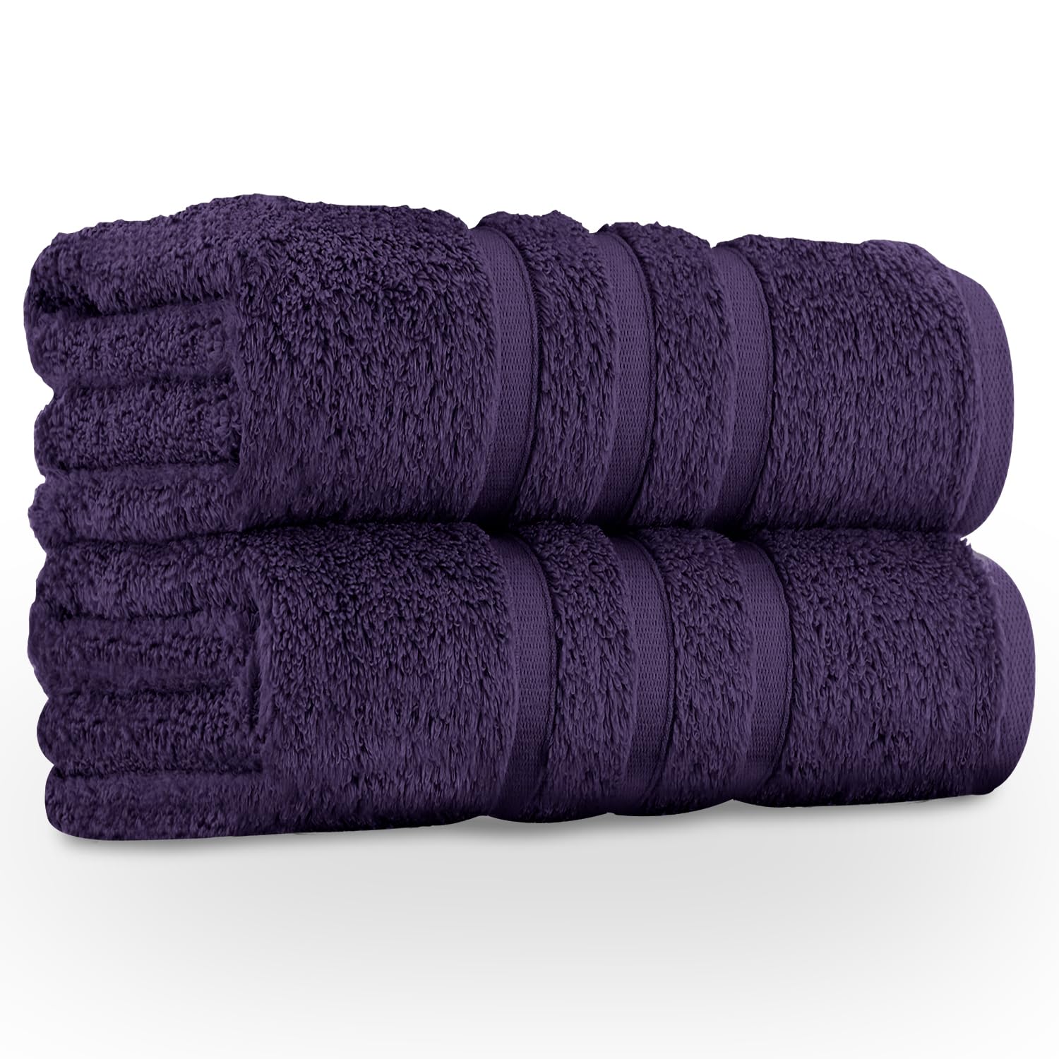 GC Gaveno Cavailia Egyptian Cotton Jumbo Bath Sheets - 2 Pack, Purple