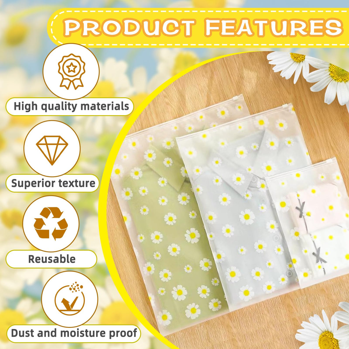 15Pcs Hospital Bag Organiser Pouches Reusable Plastic Zip Lock Bags - image 3