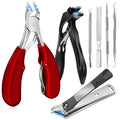 HEYMKGO 7-Piece Toenail Clippers Set for Thick Nails | Heavy Duty Kit