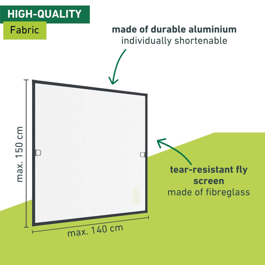 IS Plus Fly Screen Window – Aluminum Frame 140 x 150 cm