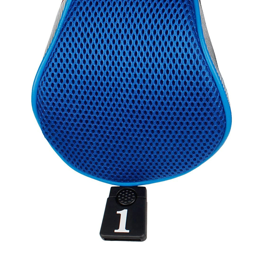 Andux Golf Wood Club Head Covers - 4pcs Set for 460cc Driver - Blue