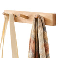 Wooden Coat Rack Wall Mounted, 30cm Hickory Wood Floating Jackets Hooks - image 1