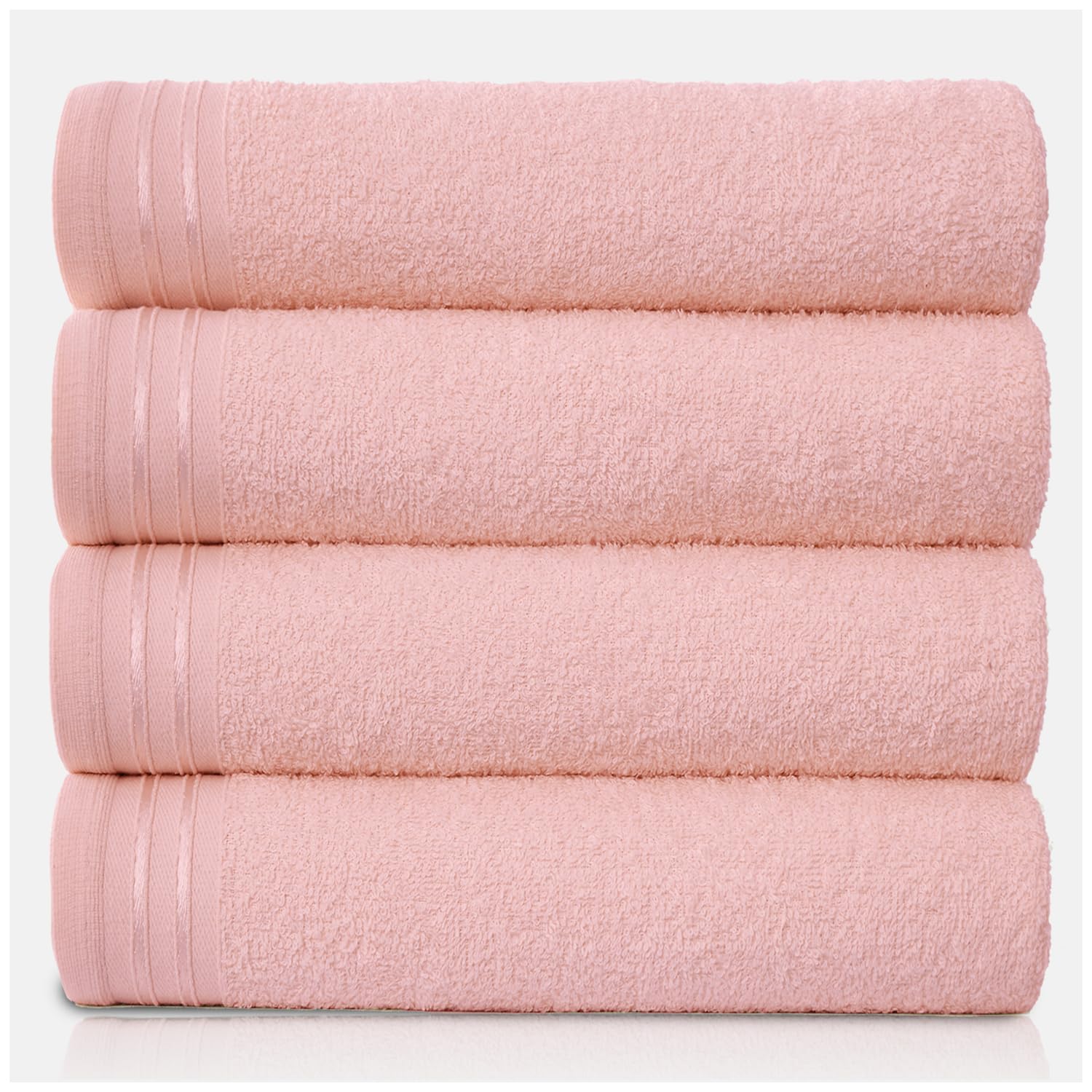 GC Gaveno Cavailia Egyptian Cotton Bath Sheets – 4 Pack Blush Pink