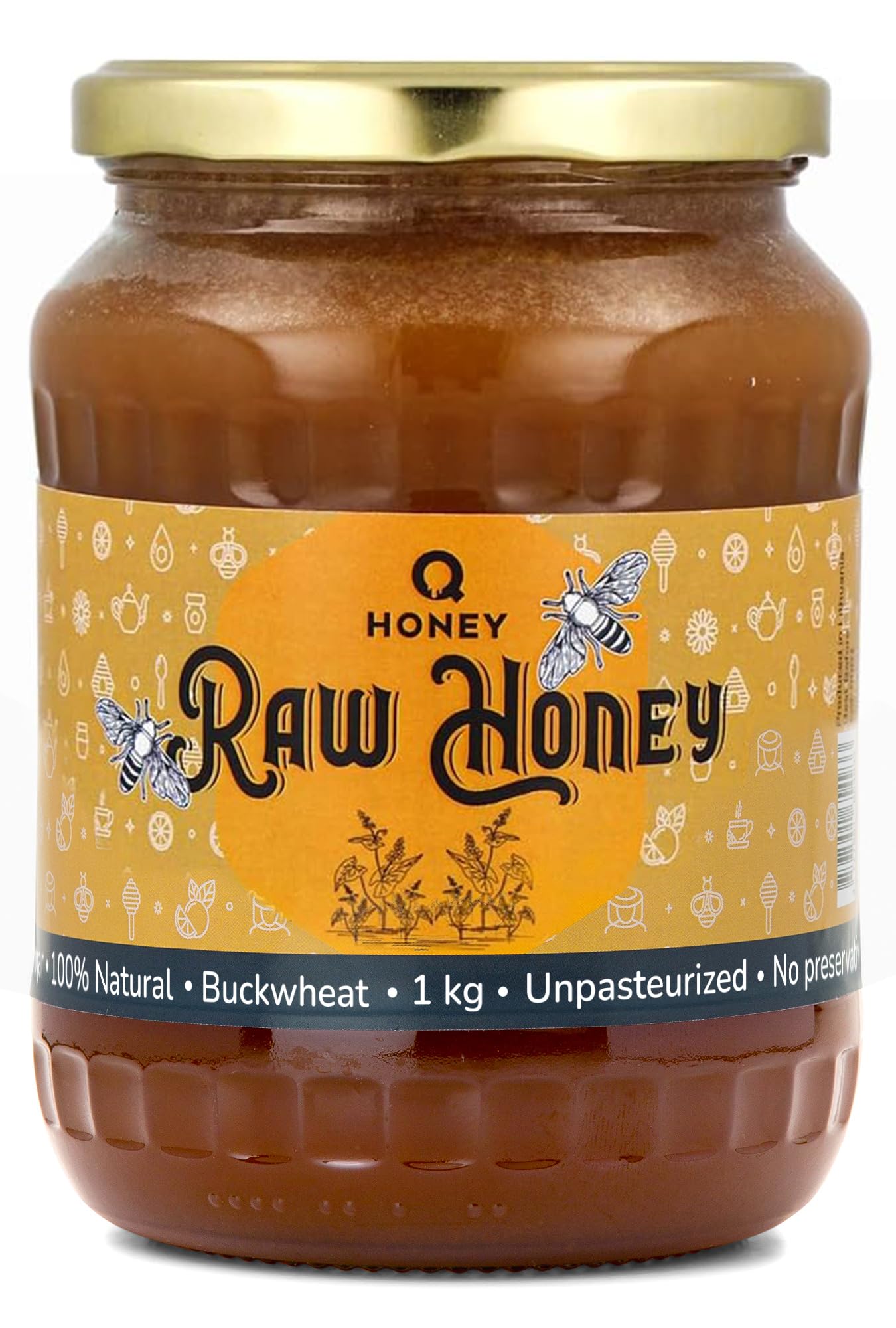 Raw Buckwheat Honey – 100% Natural & Unfiltered, 1 kg