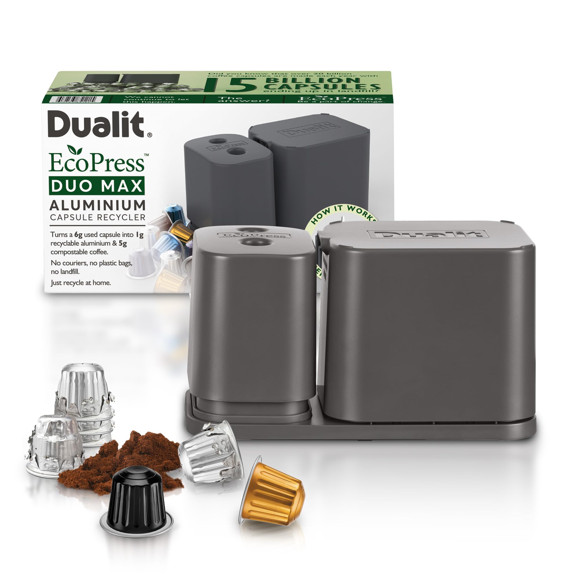Dualit EcoPress Duo Max Aluminium Coffee Capsule Recycling Tool