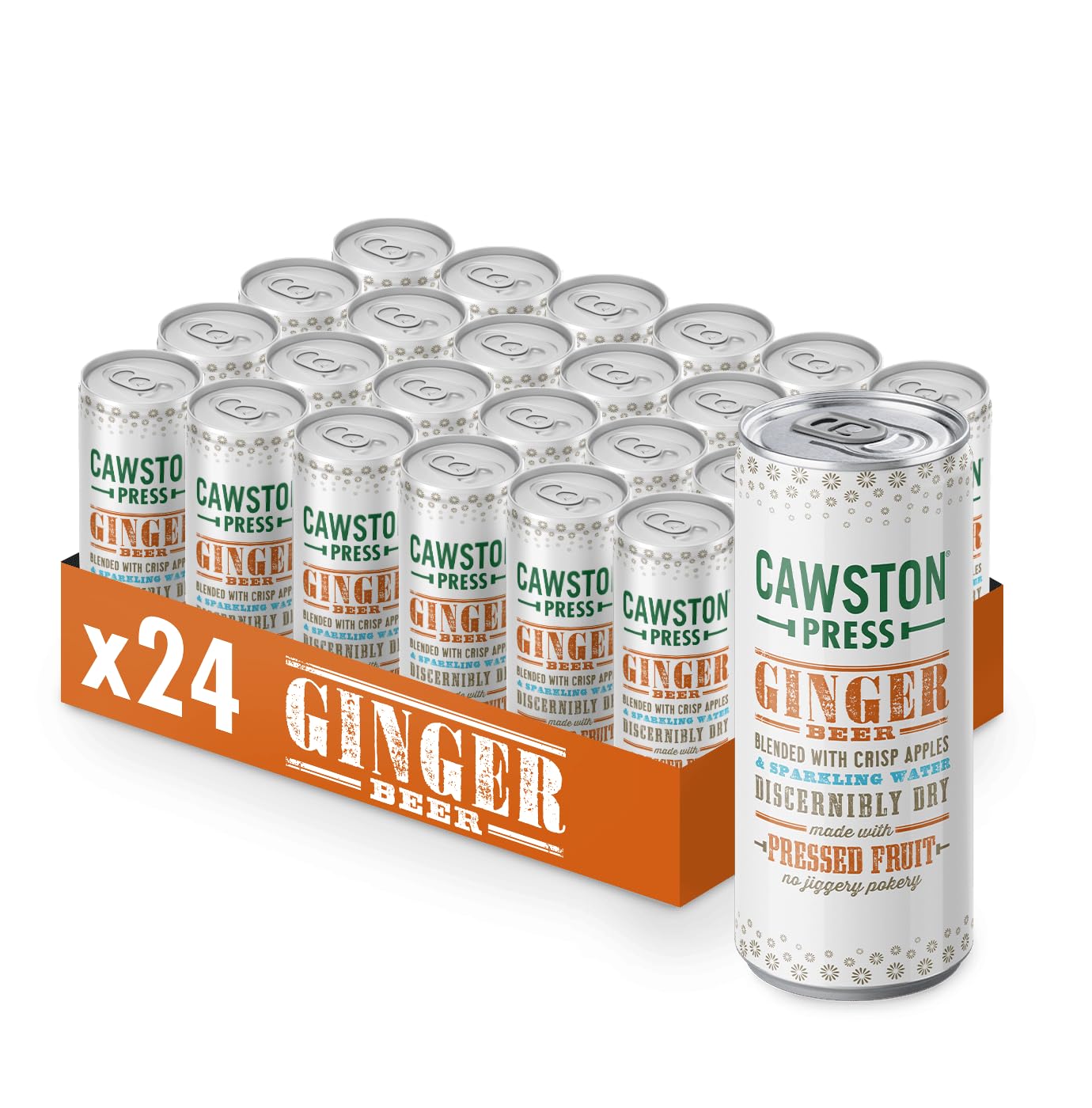 Cawston Press Sparkling Ginger Beer & Apple - 24 x 250ml Cans
