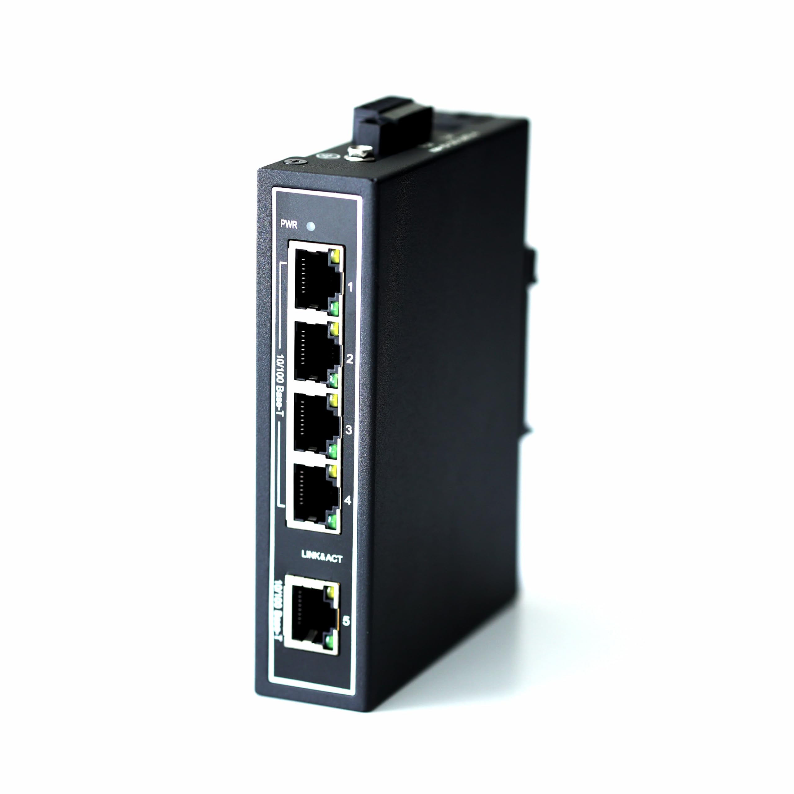 WIWAV 5-Port Industrial Ethernet Switch - Unmanaged DIN Rail Mount