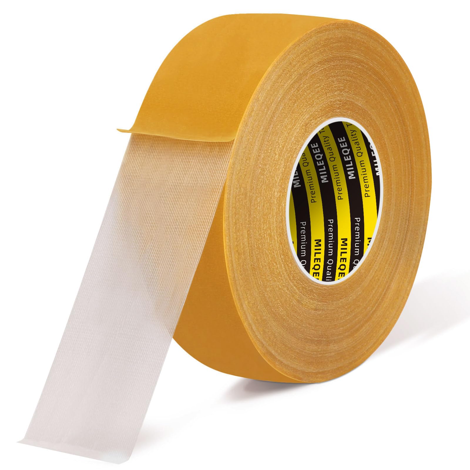 MILEQEE Heavy Duty Double Sided Tape – 50mm x 50m Fiberglass Mesh
