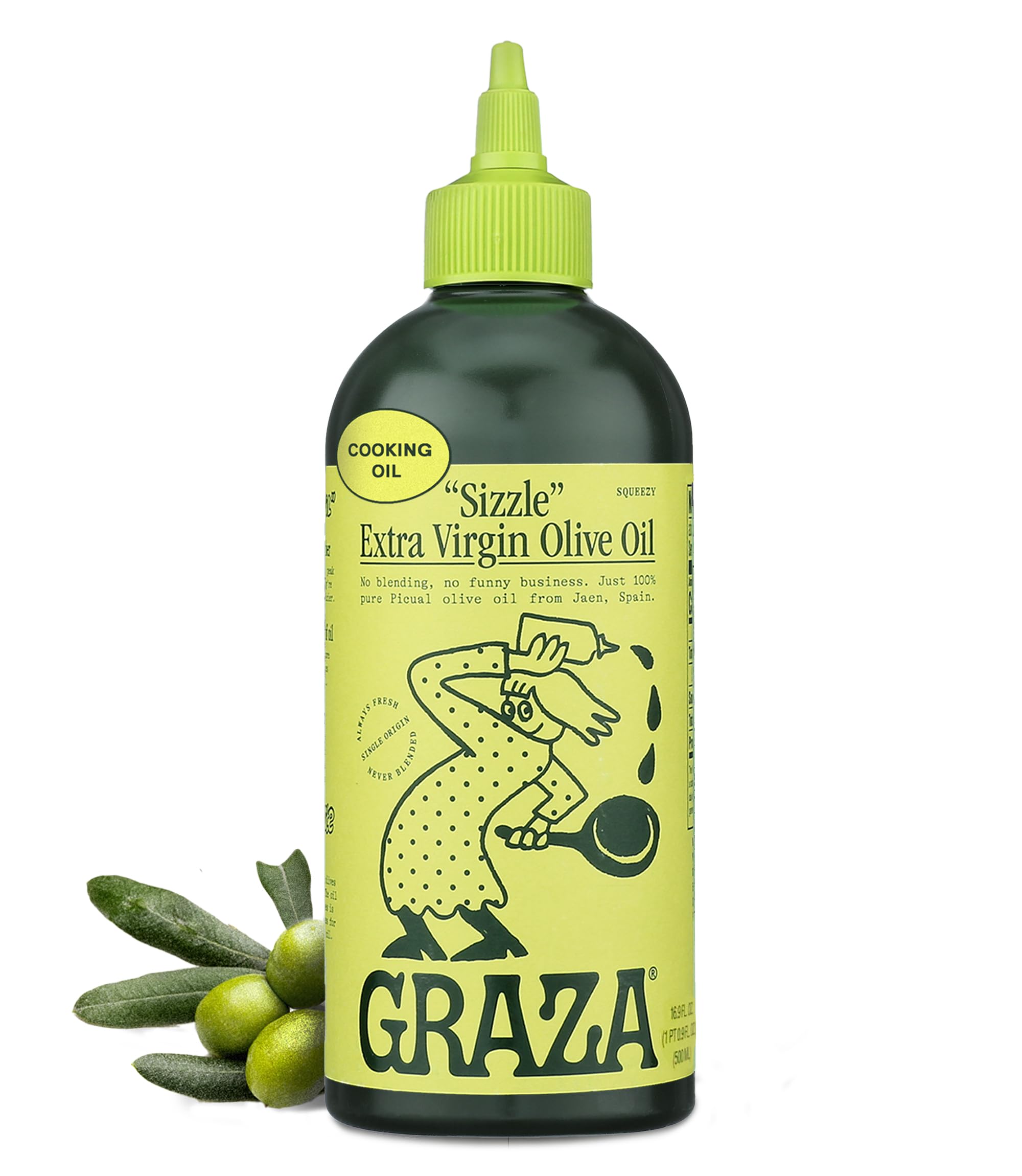 Graza Sizzle Extra Virgin Olive Oil – 500mL Spanish Cooking Oil