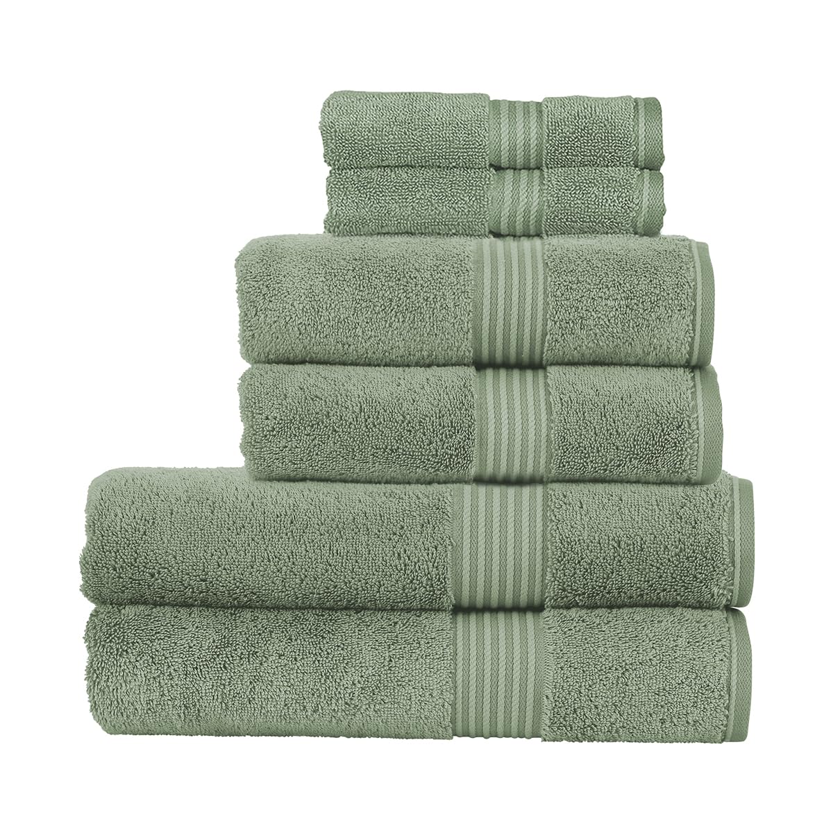 Christy Supreme Hygro 6-Piece Towel Set | Supima Cotton | Bay Leaf