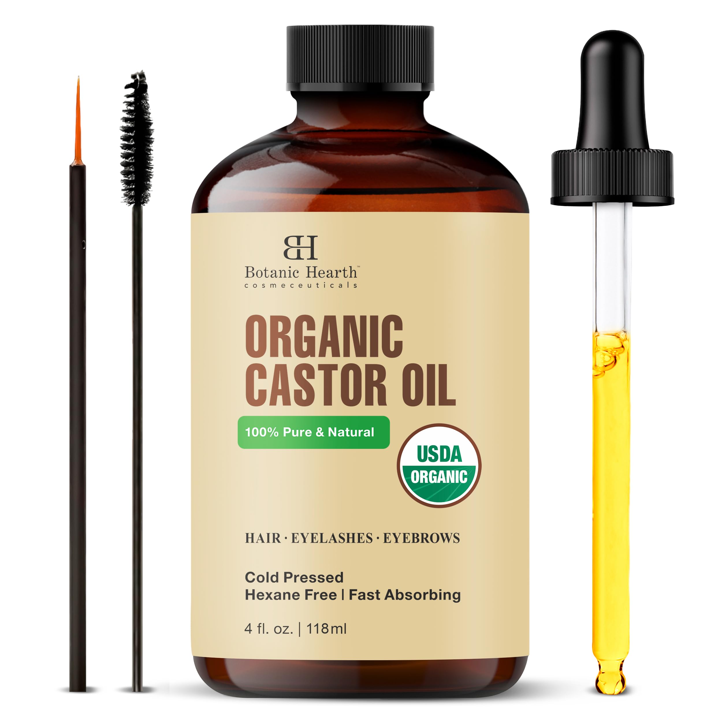 Botanic Hearth Castor Hair Oil for Hair Growth & Scalp Treatment – 4oz