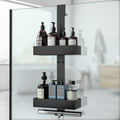 Diwoker 2-Tier Over Door Shower Caddy – Rust-Resistant Hanging Shelf, Black