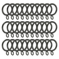 PATIKIL 1 Inch Metal Curtain Rod Rings with Eyelets, Black, 30 Pcs