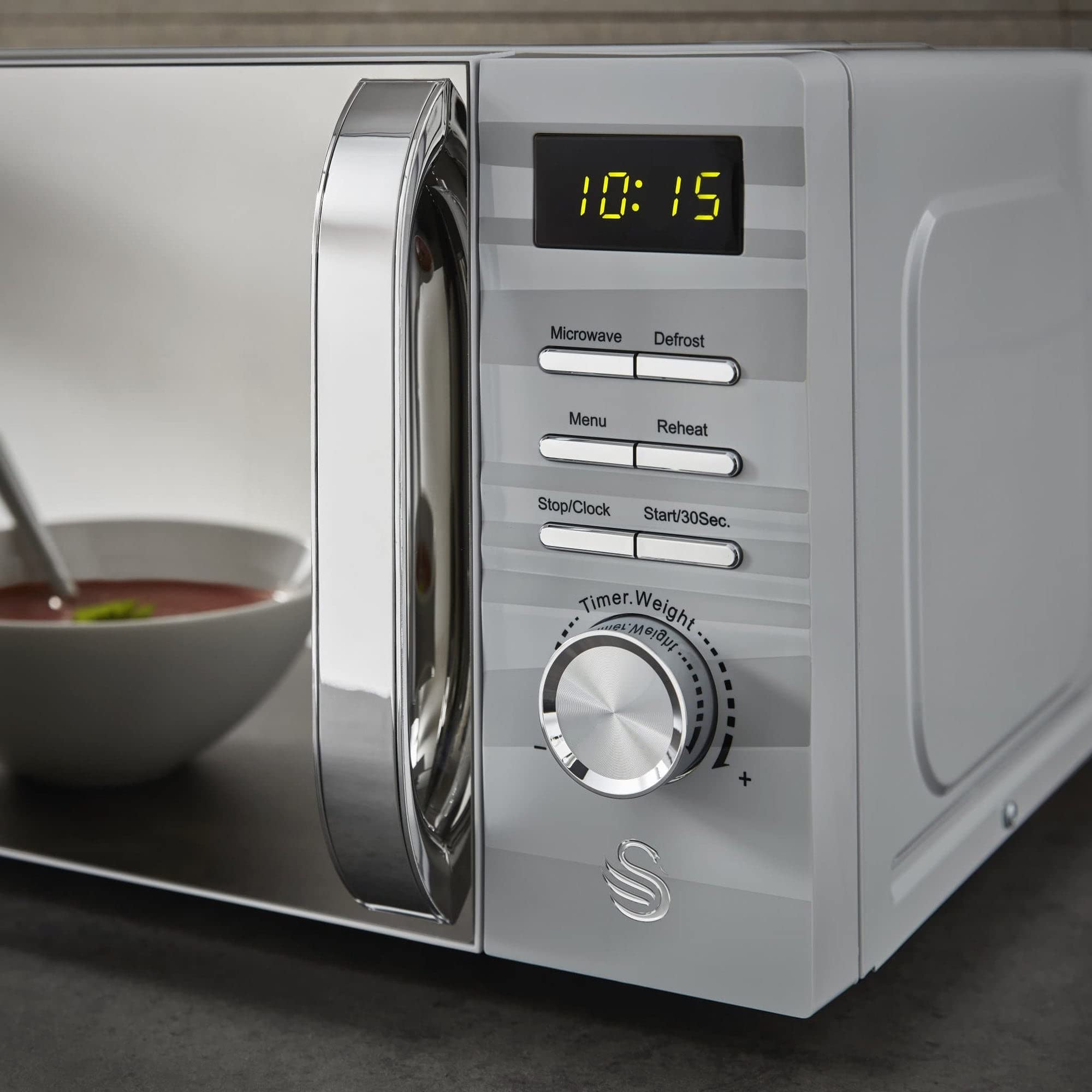 Swan Symphony 20L Microwave | 700W with 5 Power Levels & Defrost - Grey