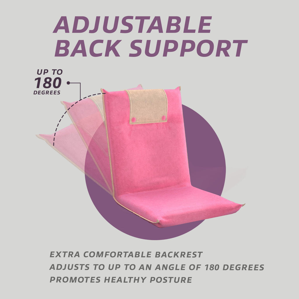 bonVIVO EASY II Folding Floor Chair – Portable Meditation Lounge Seat