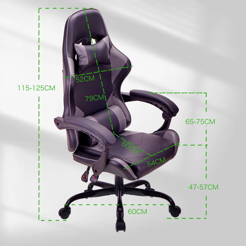 T-THREE Ergonomic High-Back Mesh Gaming Chair with Lumbar Support - White