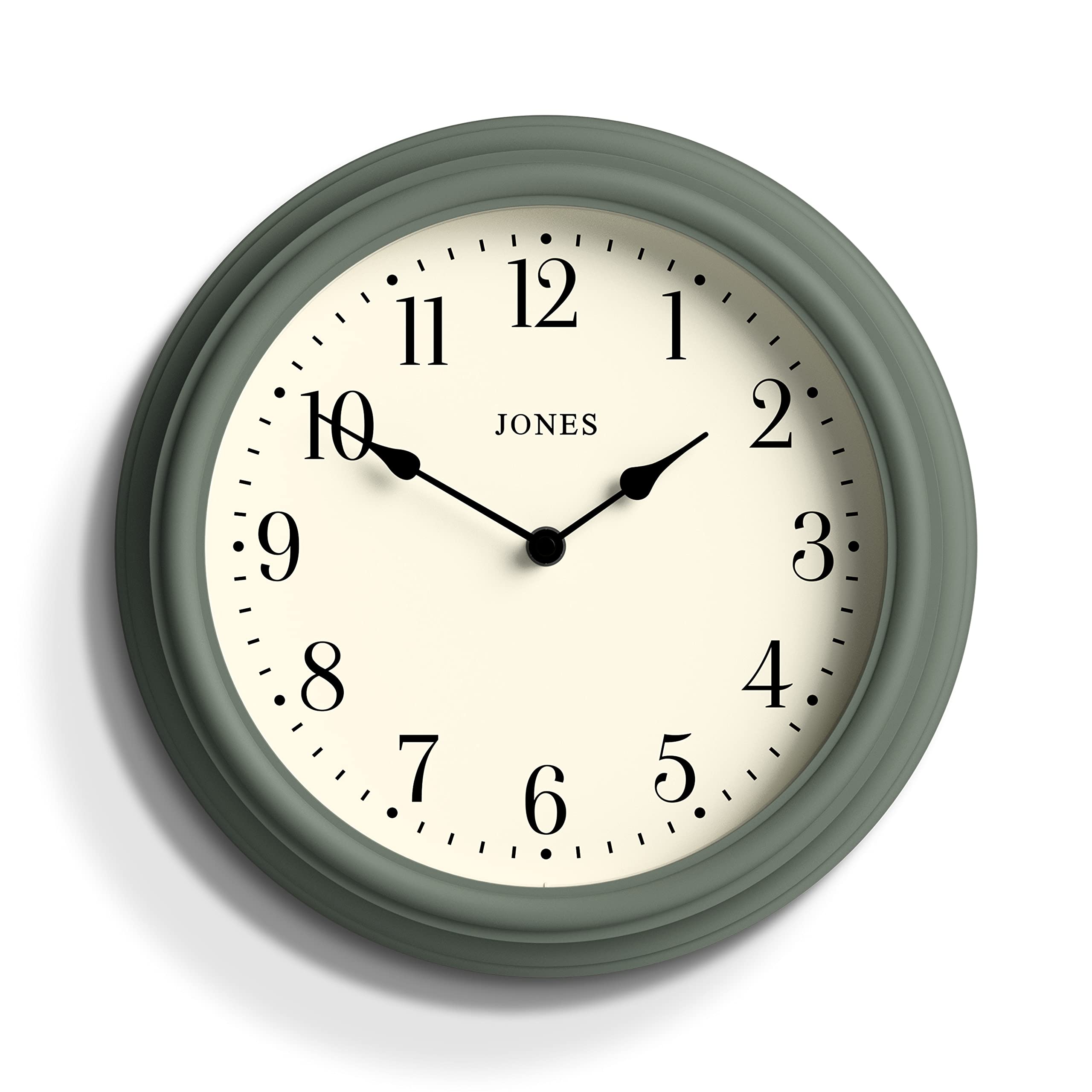 Jones Clocks Venetian Wall Clock – 30cm Round Green Arabic Dial