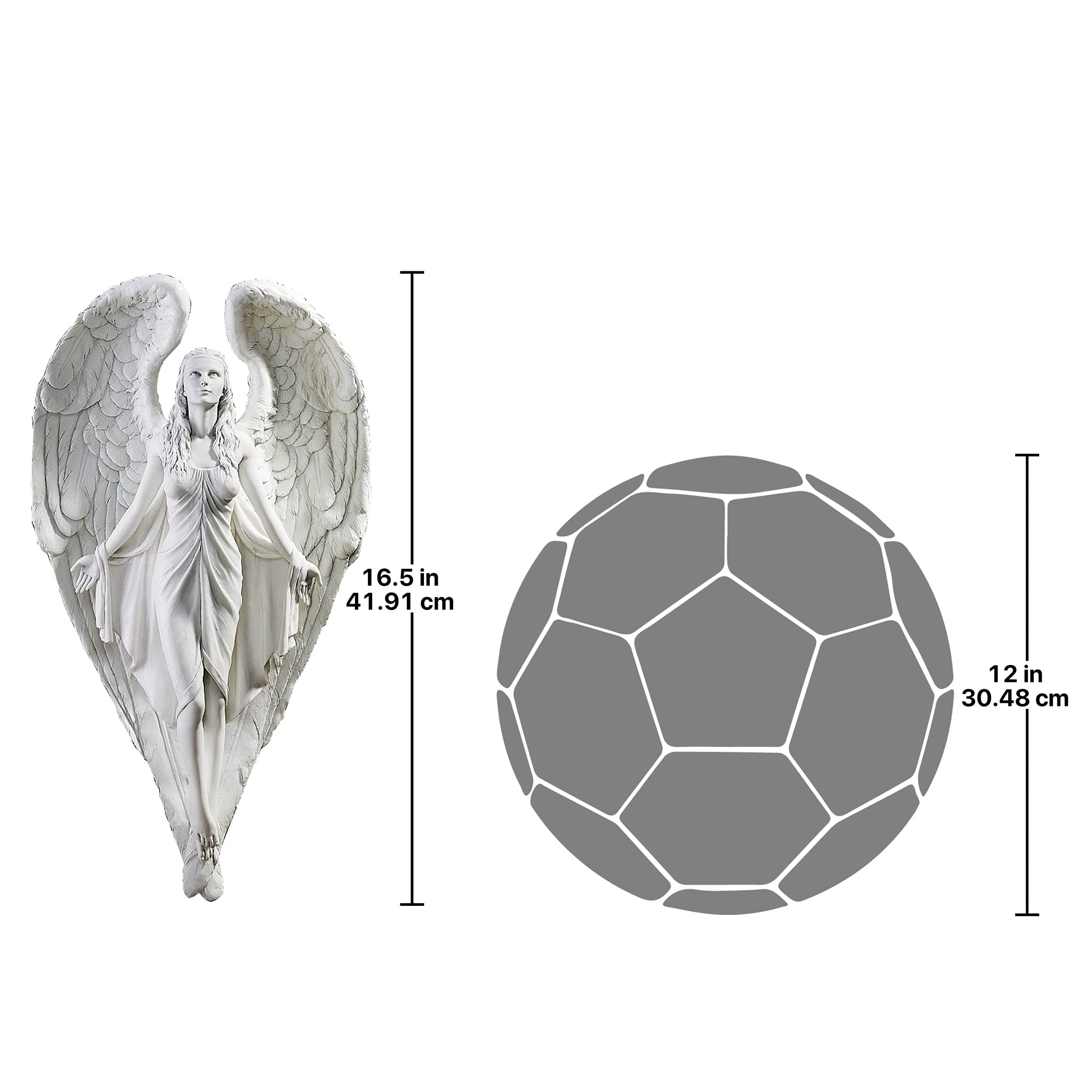 Design Toscano Spiritual Path Angel Wall Sculpture – Grey Resin