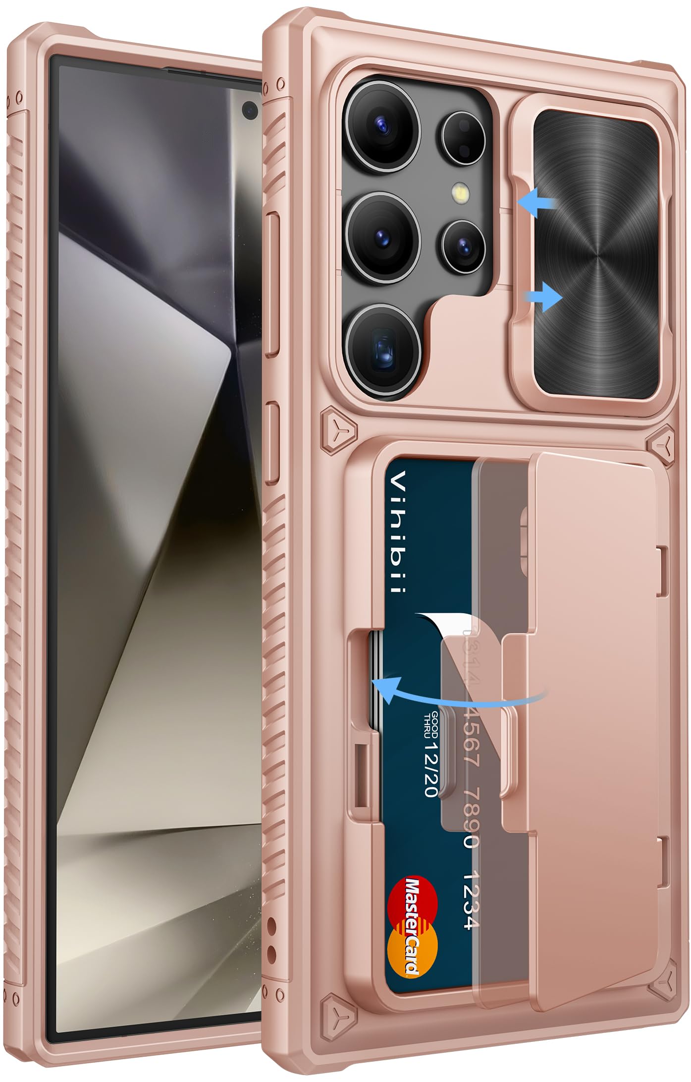 Vihibii Samsung Galaxy S24 Ultra Wallet Case with Card Holder & Kickstand